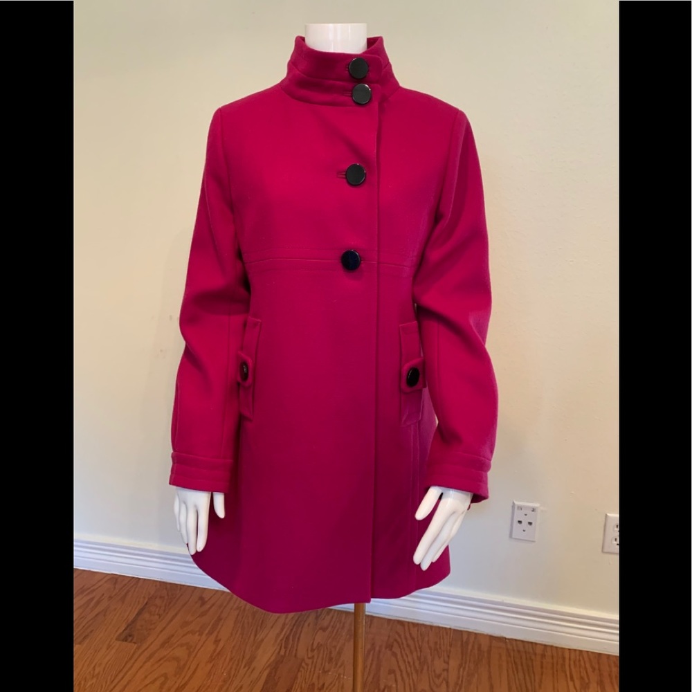 Ann Taylor Hot Pink “Barbie” Wool Coat💝